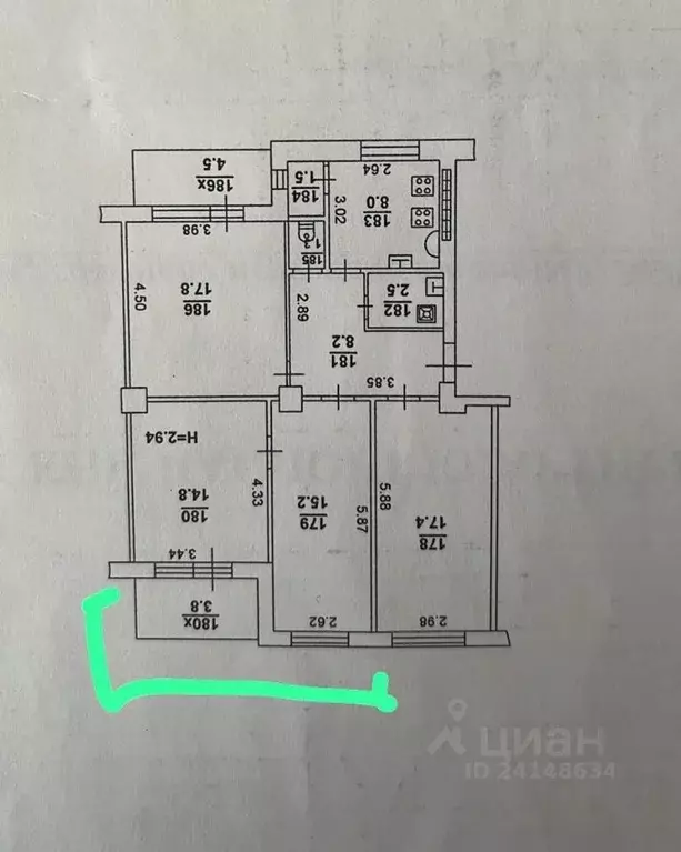 Комната Ростовская область, Ростов-на-Дону Профсоюзная ул., 29/22 ... - Фото 1