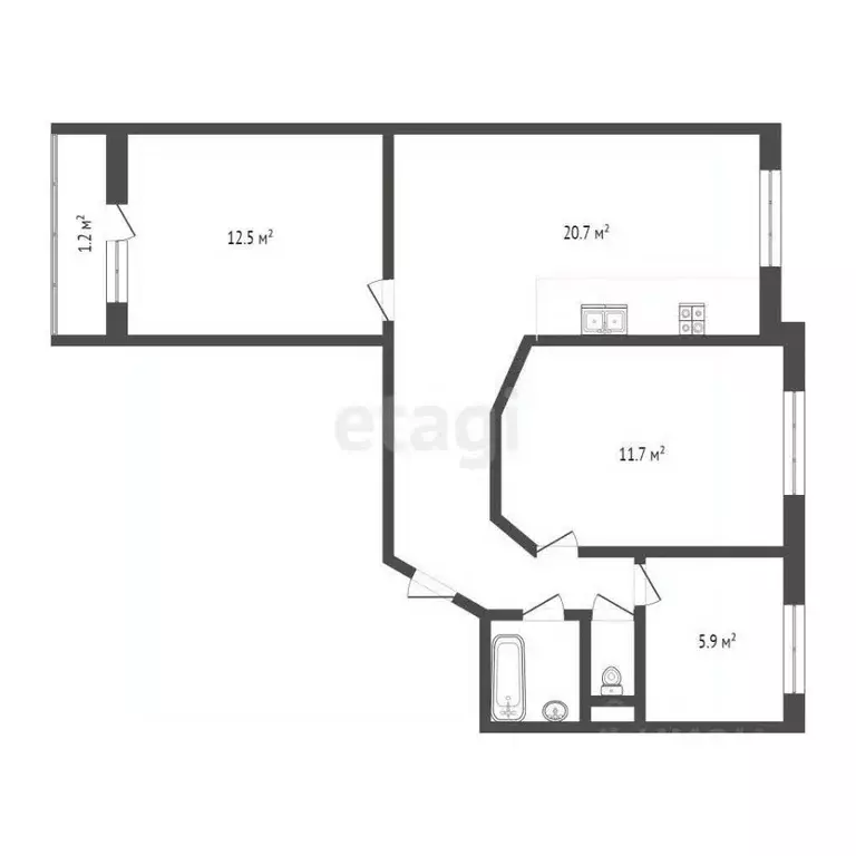 3-к кв. Москва Шереметьевская ул., 25 (60.0 м) - Фото 1