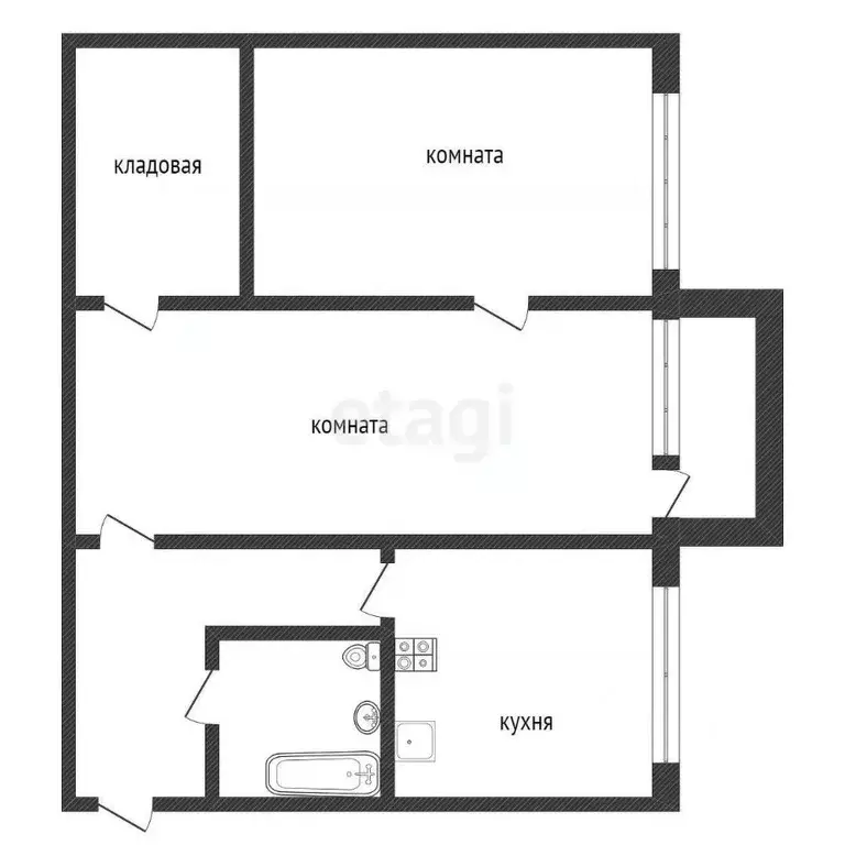 2-к кв. Ленинградская область, Волхов Волгоградская ул., 17 (41.7 м) - Фото 2