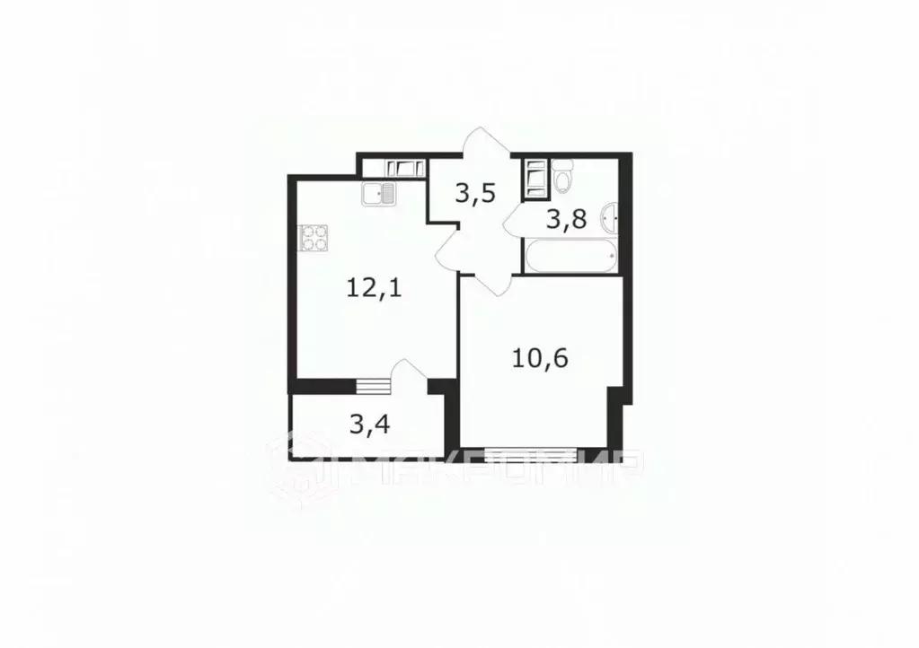 1-к кв. Санкт-Петербург Манчестерская ул., 3 (34.0 м) - Фото 1