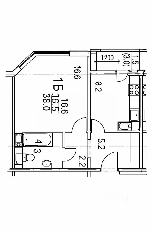 1-к кв. Московская область, Домодедово Южный мкр, ул. Курыжова, 30 ... - Фото 2
