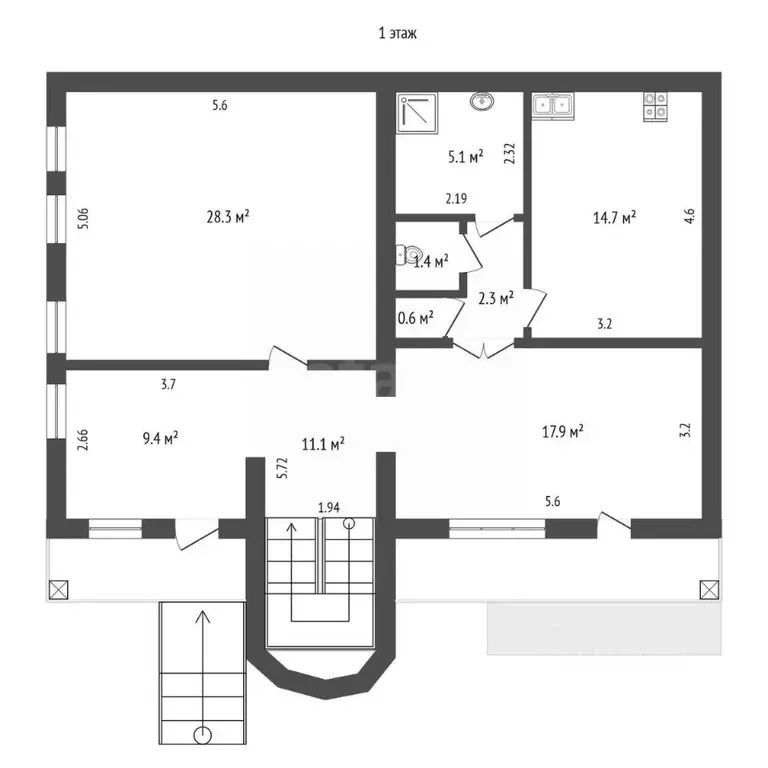 Дом в Севастополь ул. Пластунская, 121 (268 м) - Фото 1