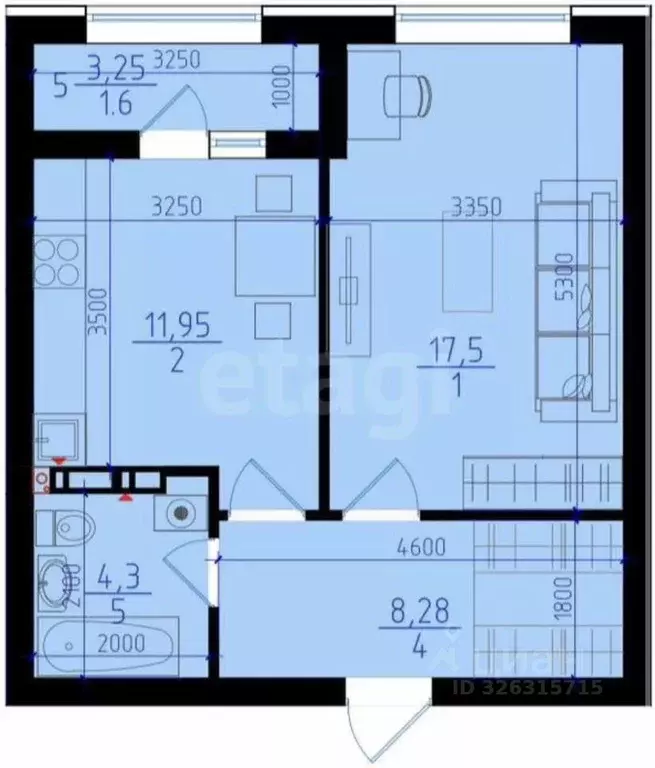 1-к кв. Северная Осетия, Владикавказ ул. 8 Марта, 8 (43.63 м) - Фото 0