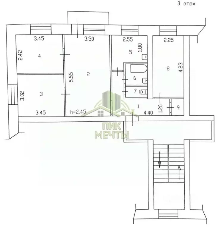 4-к кв. Бурятия, Улан-Удэ Ермаковская ул., 39 (64.0 м) - Фото 1