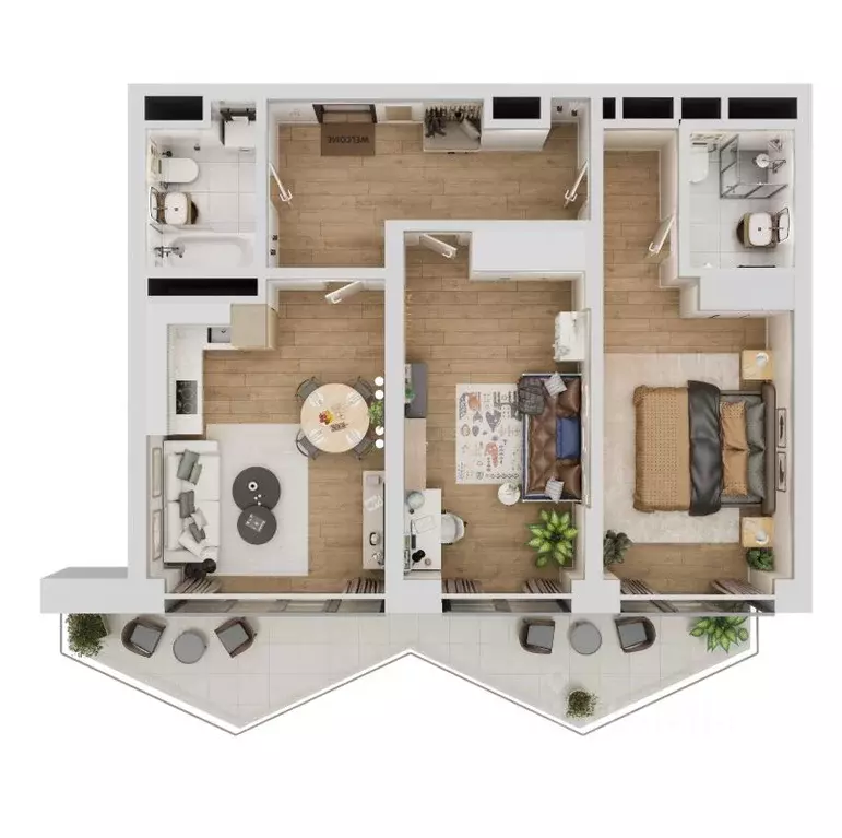 2-к кв. Крым, Алушта ул. Октябрьская, 10 (84.4 м) - Фото 2