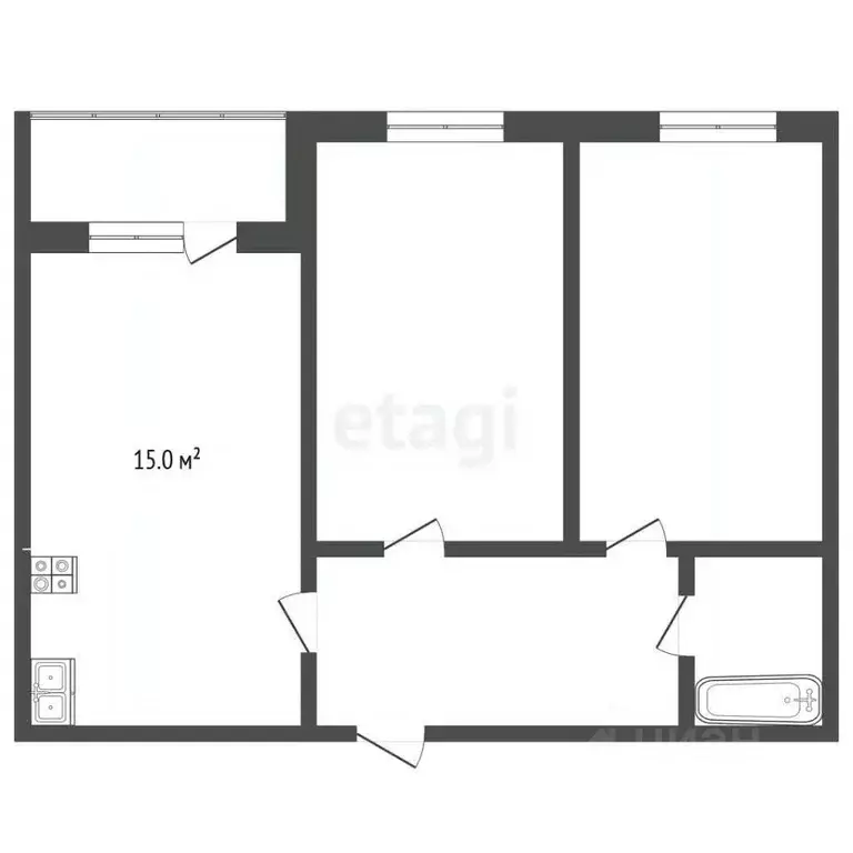 2-к кв. Тюменская область, Тюмень ул. Червишевский Тракт, 47к1 (51.6 ... - Фото 2