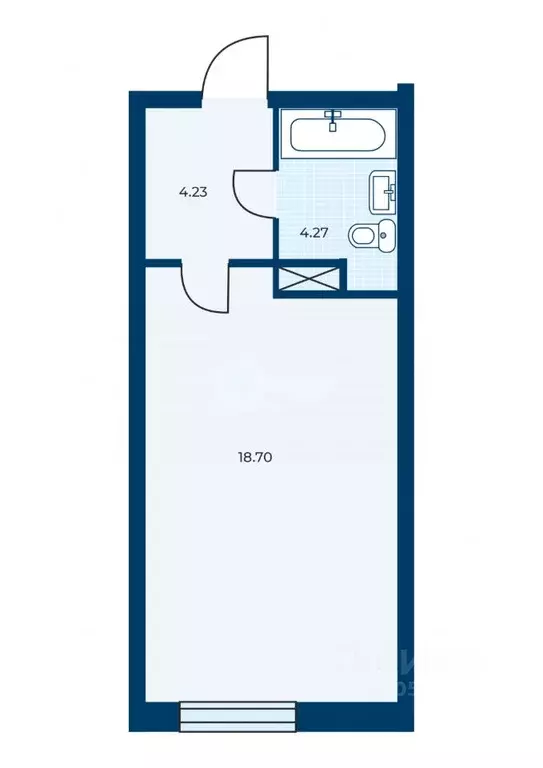 Студия Татарстан, Казань ул. Генерала Ерина, 5Д (32.55 м) - Фото 0