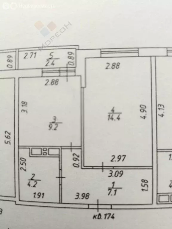 1-комнатная квартира: Краснодар, улица Лётчика Позднякова, 2к24 (34.9 ... - Фото 0