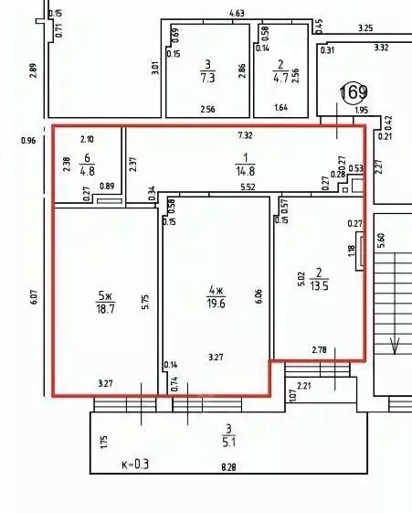 2-к кв. Калининградская область, Зеленоградск ул. Гагарина, 87 (88.4 ... - Фото 1