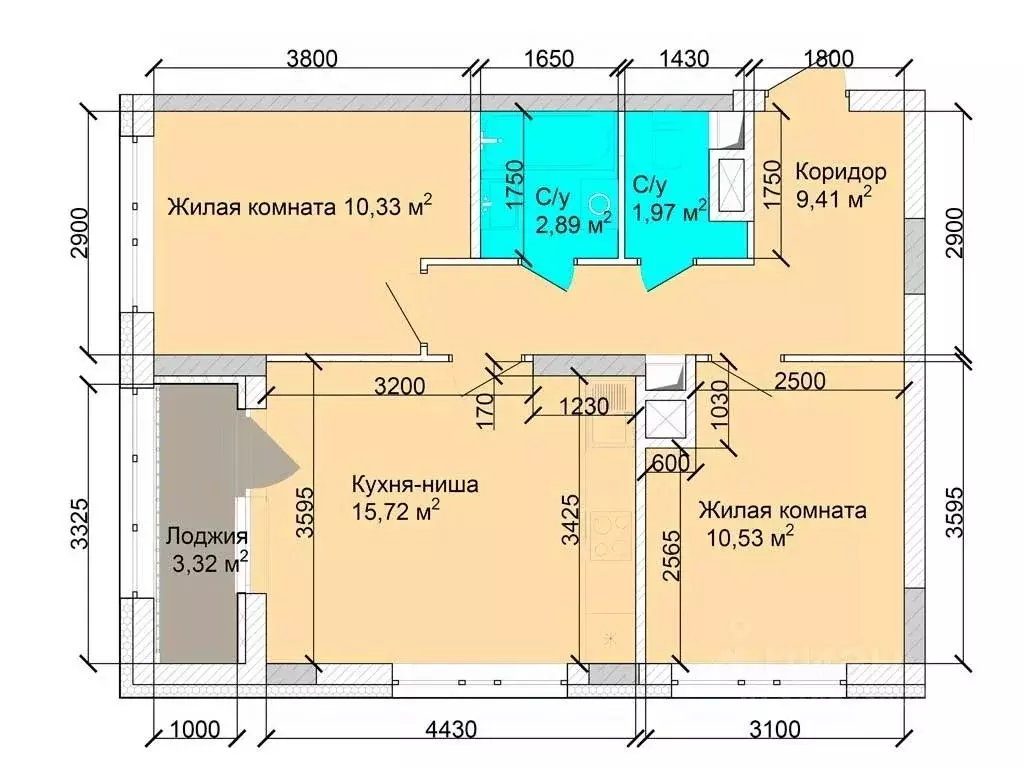 3-к кв. Кемеровская область, Кемерово ул. Дружбы, 10 (54.06 м) - Фото 1