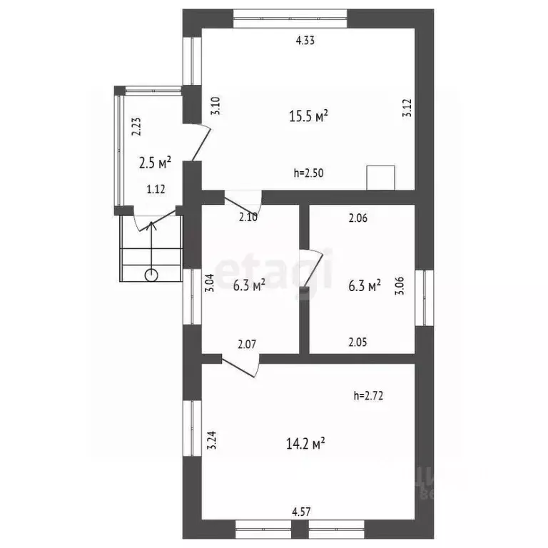 Дом в Крым, Саки ул. Калинина (43 м) - Фото 2