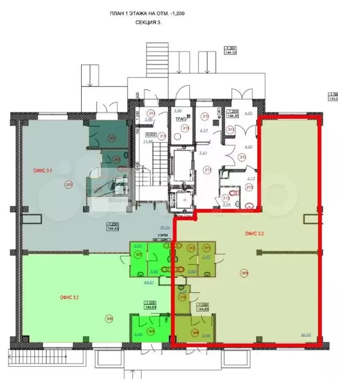 Продам помещение свободного назначения, 107.3 м - Фото 0