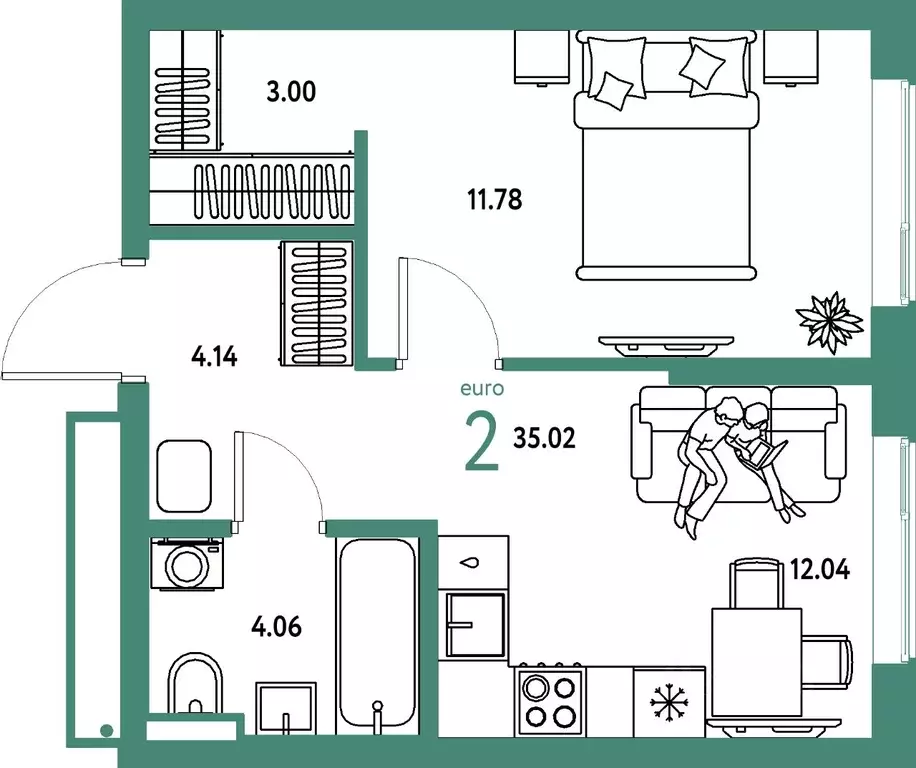 2-к кв. Московская область, Мытищи Страна.Парковая жилой комплекс ... - Фото 1