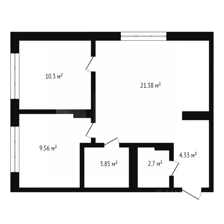 2-к кв. Тюменская область, Тюмень ул. Стройотрядовская, 12 (60.0 м) - Фото 1