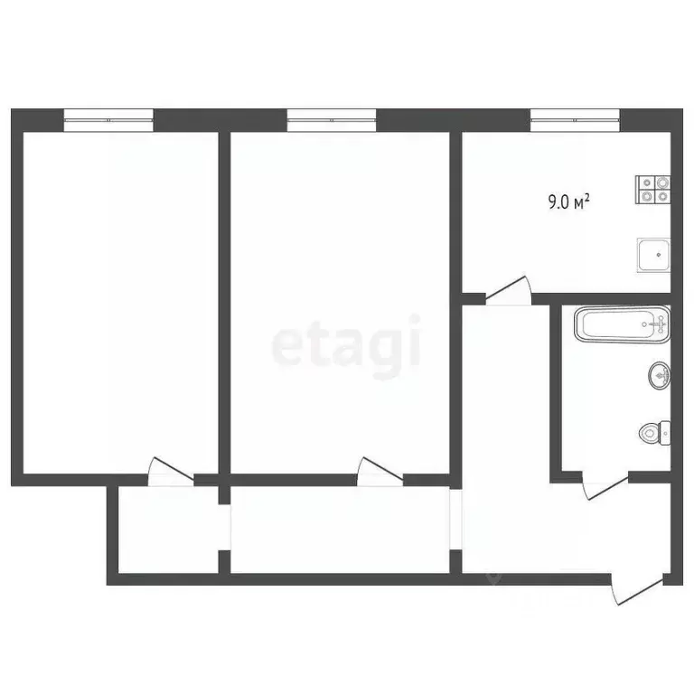 3-к кв. Ярославская область, Рыбинск просп. 50 лет Октября, 26 (64.9 ... - Фото 1