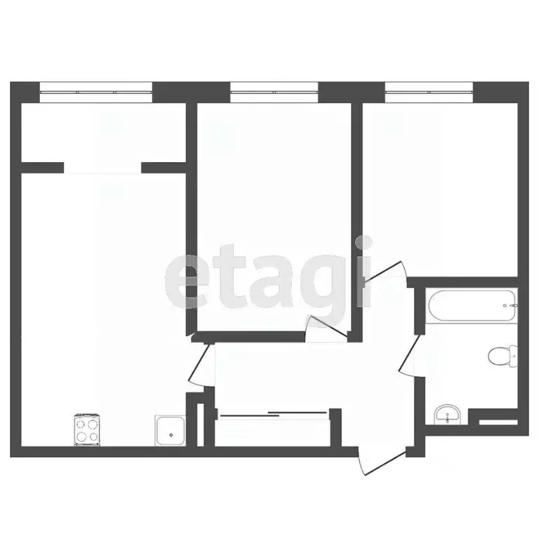 2-к кв. Тюменская область, Тюмень ул. Газовиков, 73к4 (56.6 м) - Фото 1