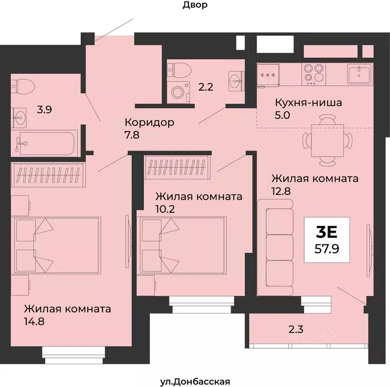 3-к кв. Свердловская область, Екатеринбург Уралмаш жилрайон, ул. ... - Фото 0