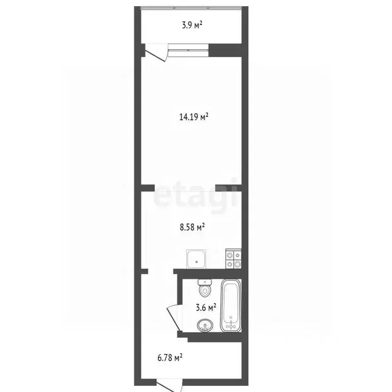 Студия Крым, Ялта ул. Кирова, 155Ак2 (38.0 м) - Фото 2