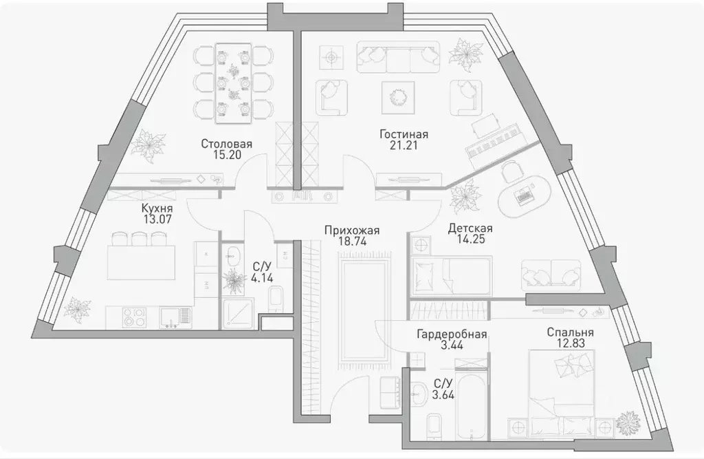 3-к кв. Москва ул. Лобачевского, 120к1 (108.34 м) - Фото 1