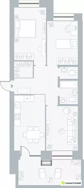 3-к. квартира, 78 м, 1/5 эт. - Фото 0