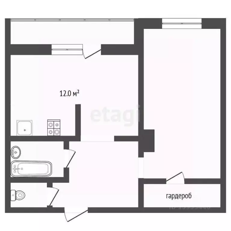 1-к кв. Тюменская область, Тюмень Харьковская ул., 65 (60.0 м) - Фото 1