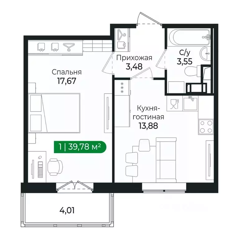 1-к кв. Ленинградская область, Сертолово Всеволожский район, ... - Фото 1