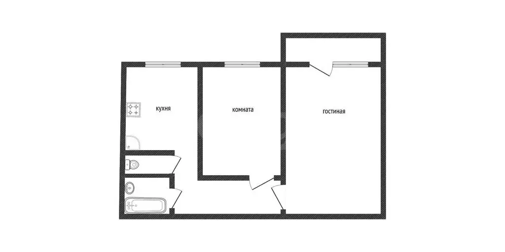 2-комнатная квартира: Абакан, Северный проезд, 23 (51.5 м) - Фото 1