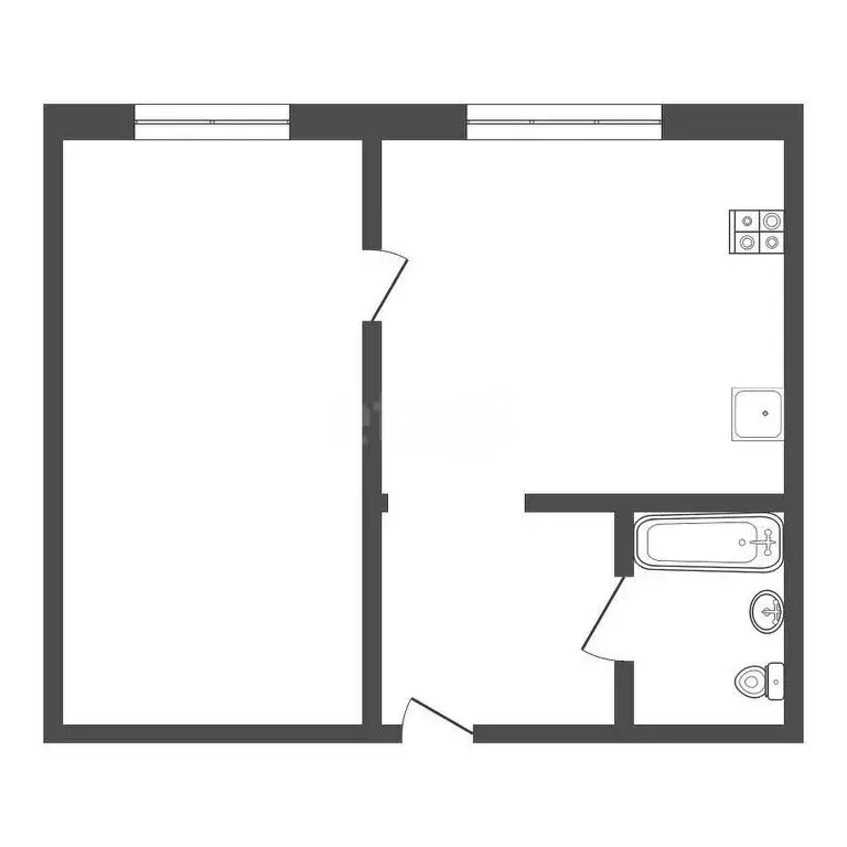 1-комнатная квартира: посёлок Горелки, Ключевая улица, 4 (39.2 м) - Фото 1