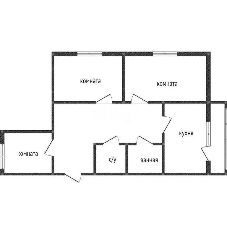 3-комнатная квартира: Ялуторовск, улица Карбышева, 12 (51 м) - Фото 1