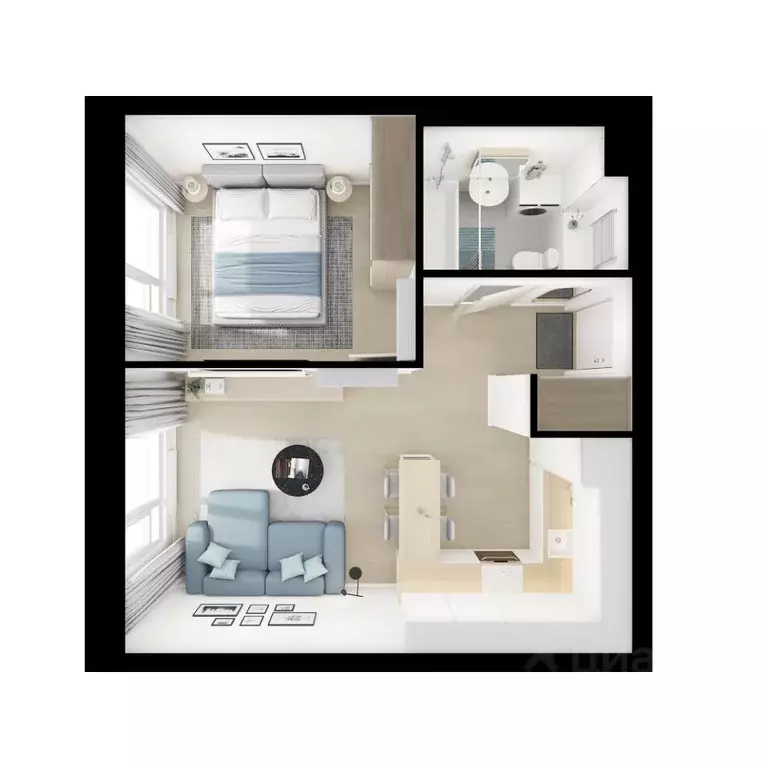 1-к кв. Московская область, Мытищи Ярославский квартал жилой комплекс, ... - Фото 2