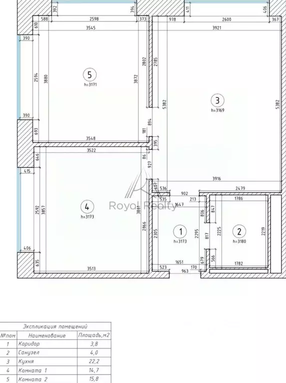 2-к кв. Санкт-Петербург наб. Макарова, 58 (61.7 м) - Фото 2