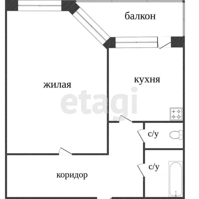 1-к кв. Ханты-Мансийский АО, Сургут Университетская ул., 25/1 (39.1 м) - Фото 1