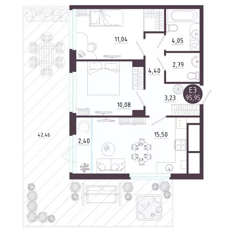 2-к кв. Рязанская область, Рязань Московское ш. (95.95 м) - Фото 1