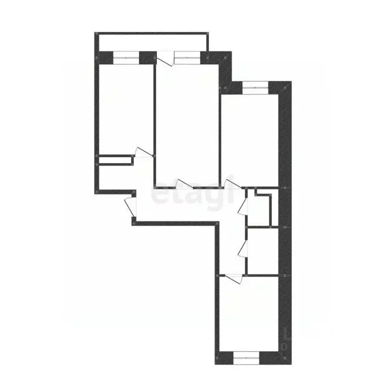 3-к кв. Иркутская область, Иркутск ул. Баумана, 231/9 (71.4 м) - Фото 2