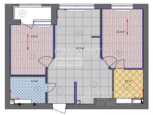 2-к кв. Москва Ленинградский просп., 29к4 (54.2 м) - Фото 2