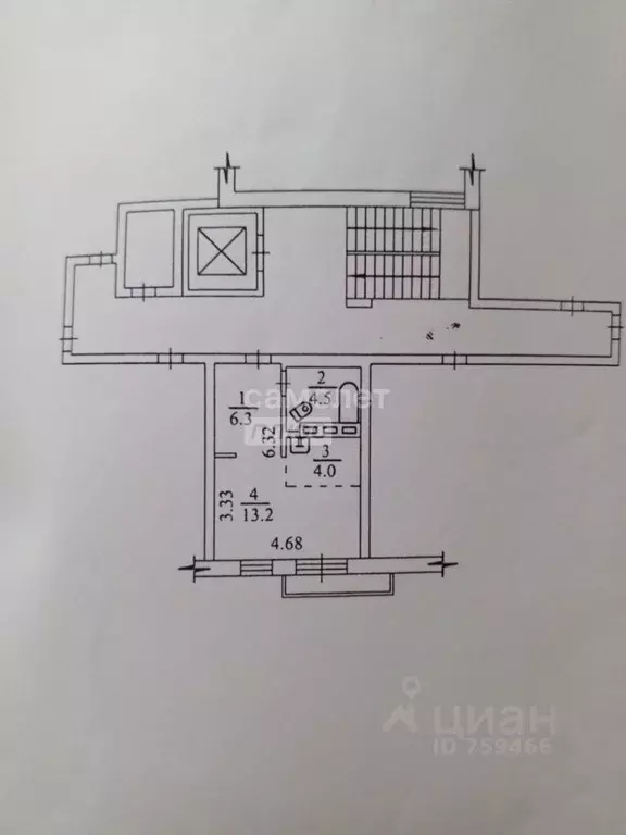 Студия Новосибирская область, Новосибирск ул. Дунаевского, 14 (28.0 м) - Фото 1