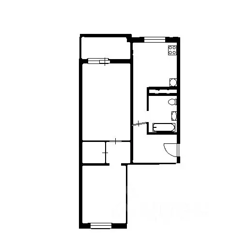 2-к кв. Санкт-Петербург Парашютная ул., 58 (62.0 м) - Фото 2