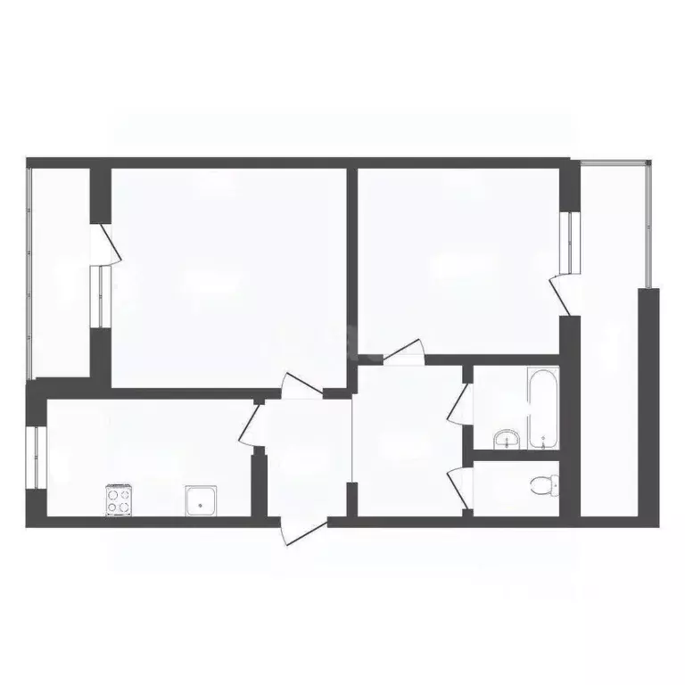 2-к кв. Севастополь ул. Баумана, 6 (56.1 м) - Фото 2