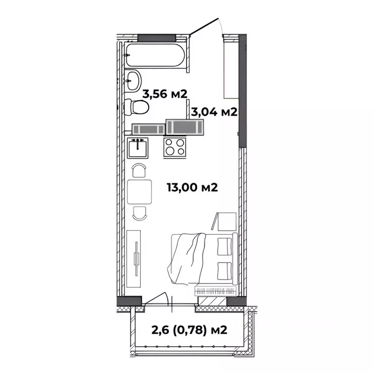 Студия Ярославская область, Ярославль ул. Старая Костромская, 4 (20.38 ... - Фото 1