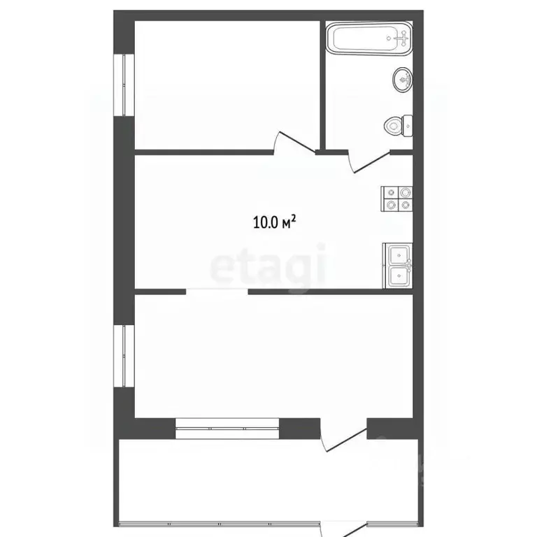 2-к кв. Крым, Алупка пер. Севастопольский, 9 (62.0 м) - Фото 2