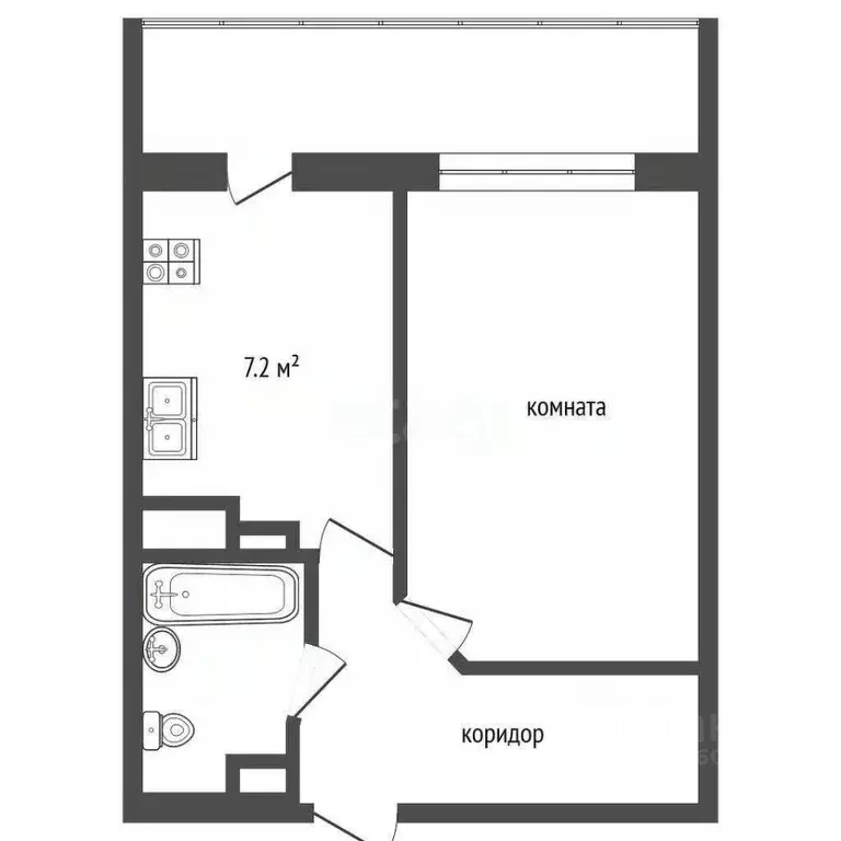 1-к кв. Крым, Евпатория ул. Конституции, 34 (35.2 м) - Фото 2