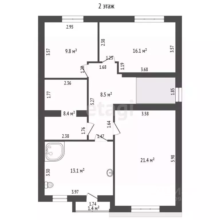 Таунхаус в Башкортостан, Стерлитамакский район, Отрадовский сельсовет, ... - Фото 2