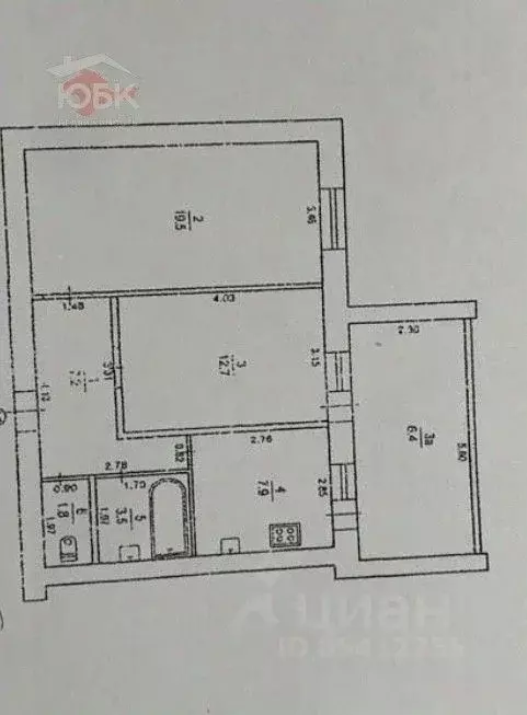 3-к кв. Крым, Евпатория ул. 9 Мая, 128 (59.0 м) - Фото 1