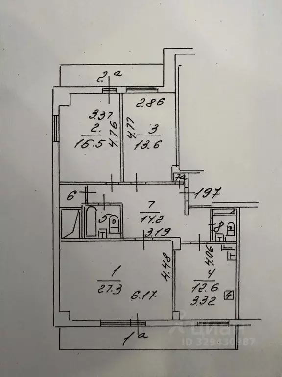 3-к кв. Москва Марксистская ул., 38 (89.9 м) - Фото 2