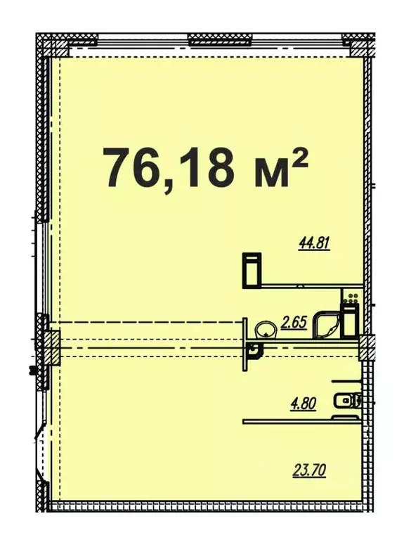 1-к кв. Пензенская область, Пенза ул. 65-летия Победы, 31 (76.4 м) - Фото 0