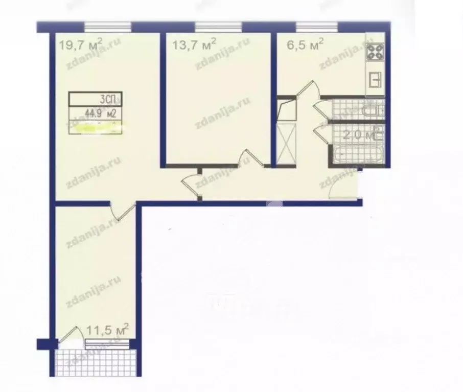 3-к кв. Москва Коровинское ш., 16 (63.5 м) - Фото 2