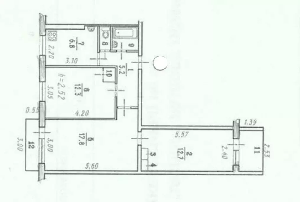 3-к кв. Омская область, Омск Заозерная ул., 9 (59.3 м) - Фото 2