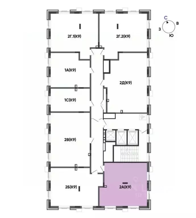 2-к кв. Татарстан, Казань Вознесенский Квартал жилой комплекс (55.62 ... - Фото 2