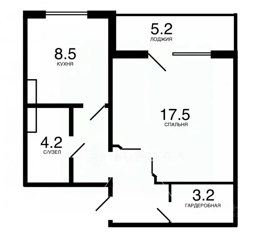 1-к кв. Новосибирская область, Обь Геодезическая ул., 76 (40.4 м) - Фото 1
