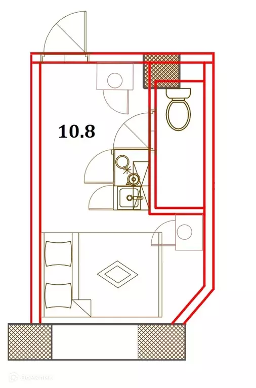 Продаётся квартира-студия, 10.8 м - Фото 1